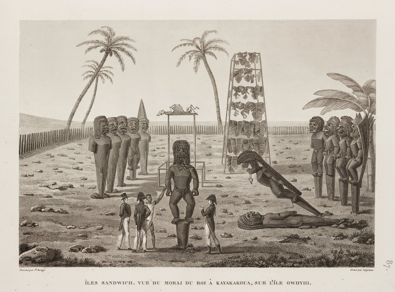 Le Morai du roi à Kayakakoua, îles Sandwich - John Pardon