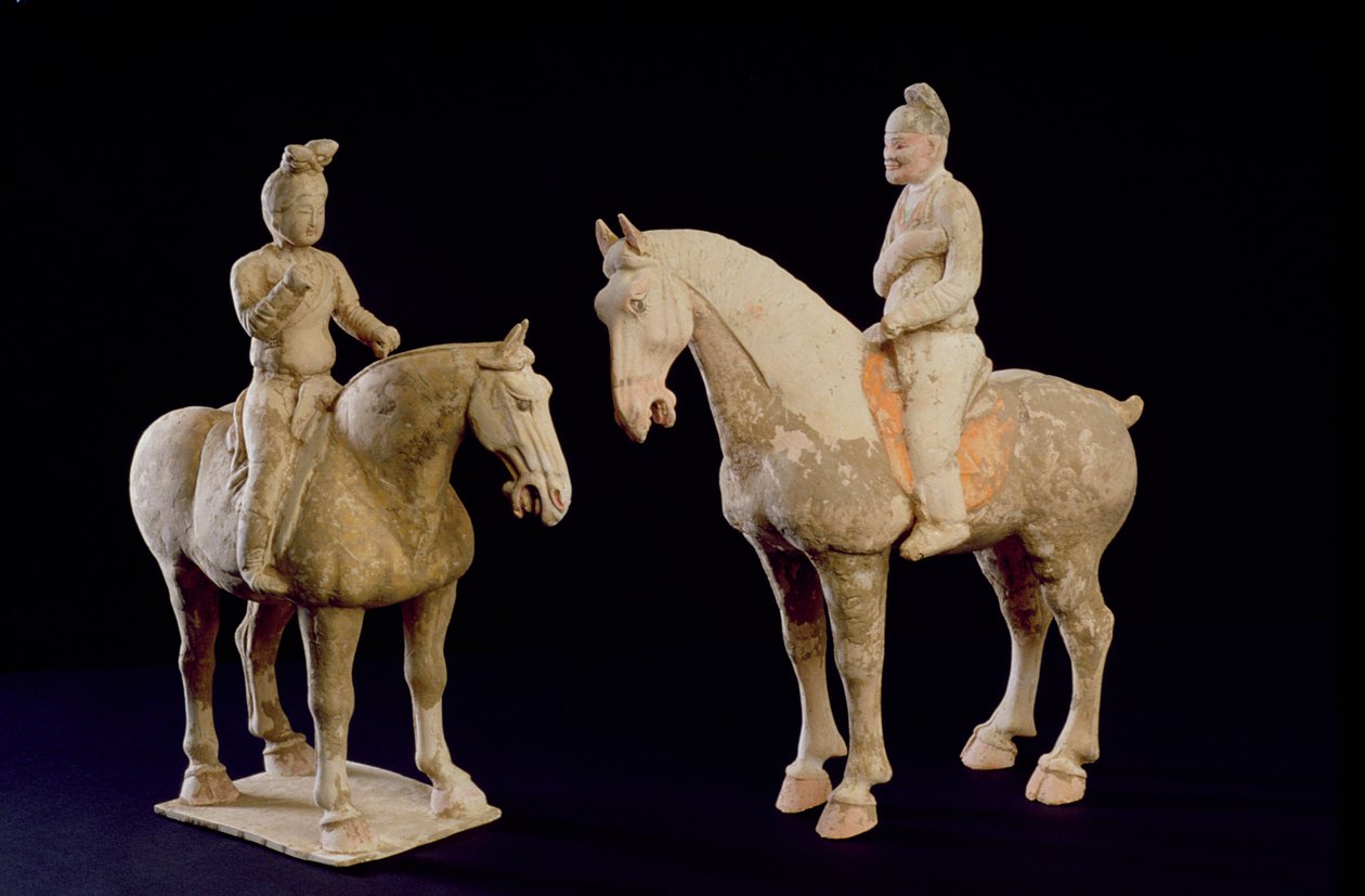 Deux cavaliers, chinois, dynastie Tang (618-906) - Hippolyte Lalaise Devéria