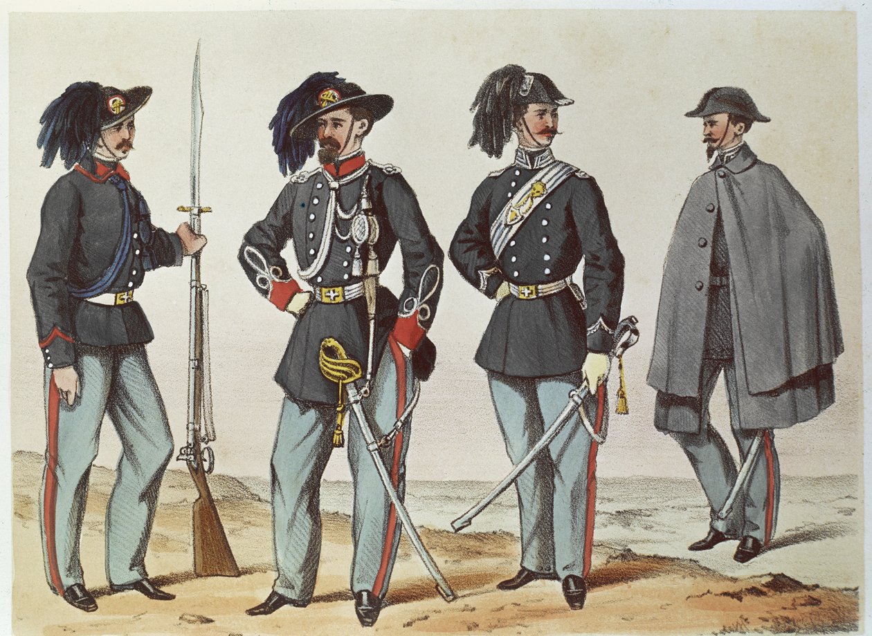 Uniformes - Risorgimento italien, fin du 19e siècle - . .