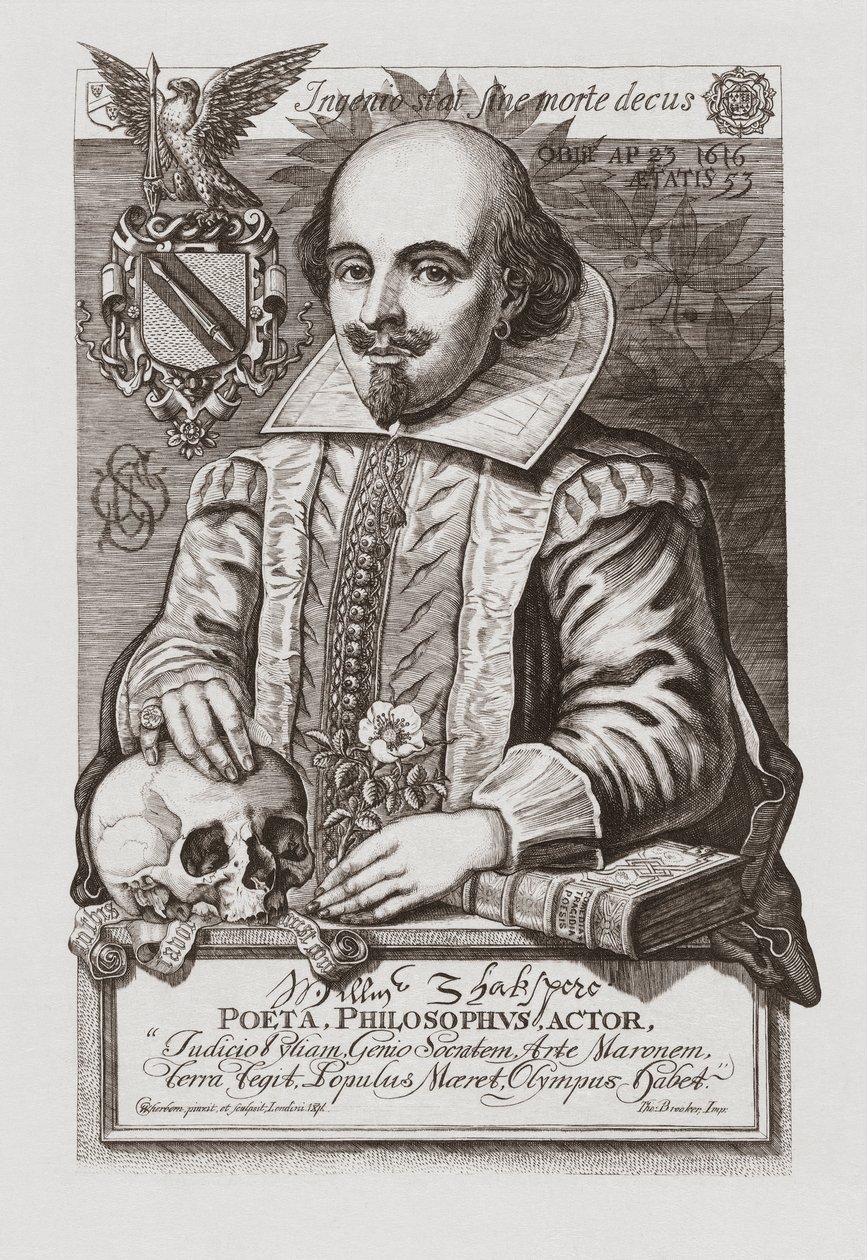 William Shakespeare. Portrait. - . .