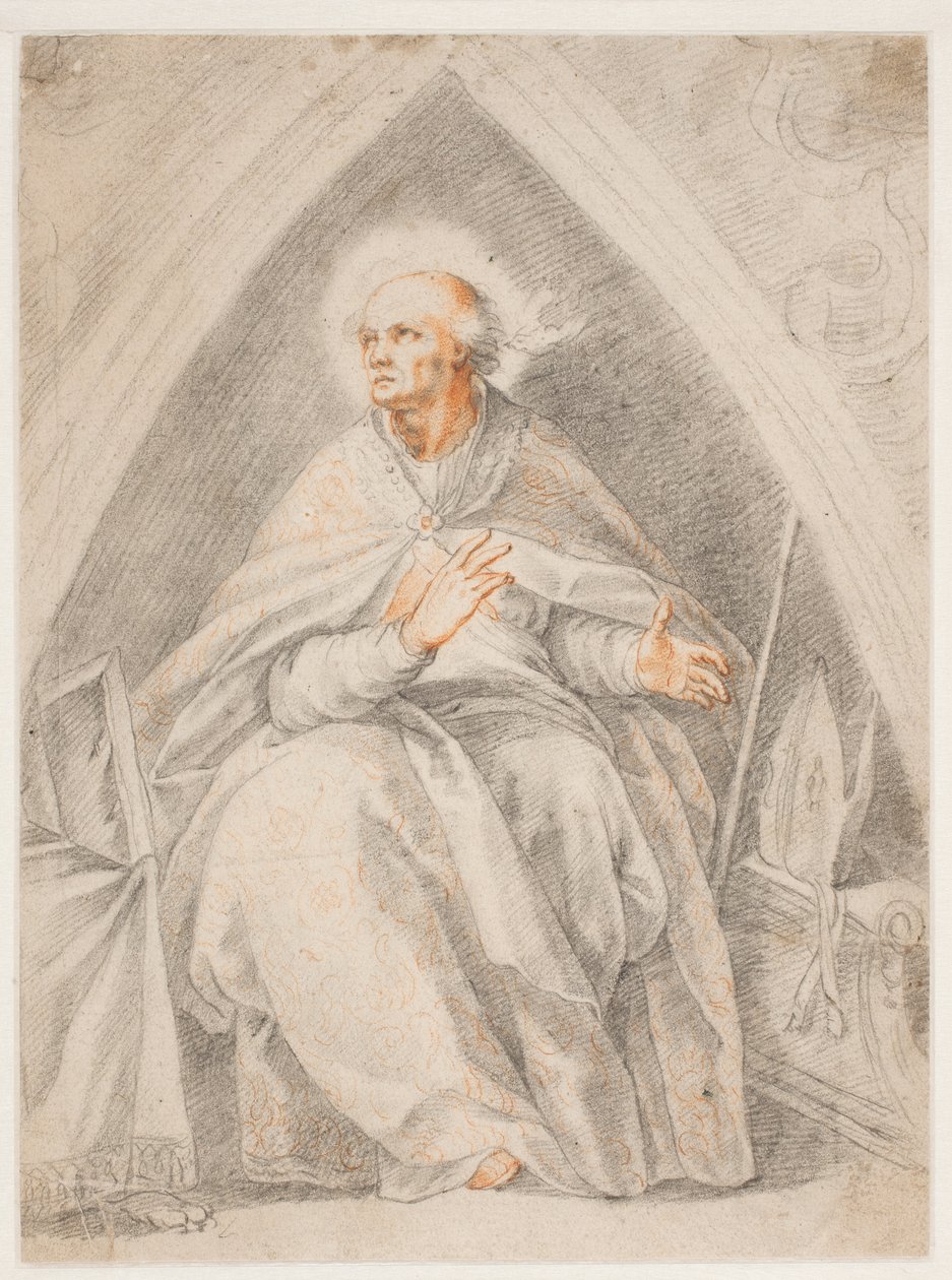 Saint Grégoire assis - after Cavalier d