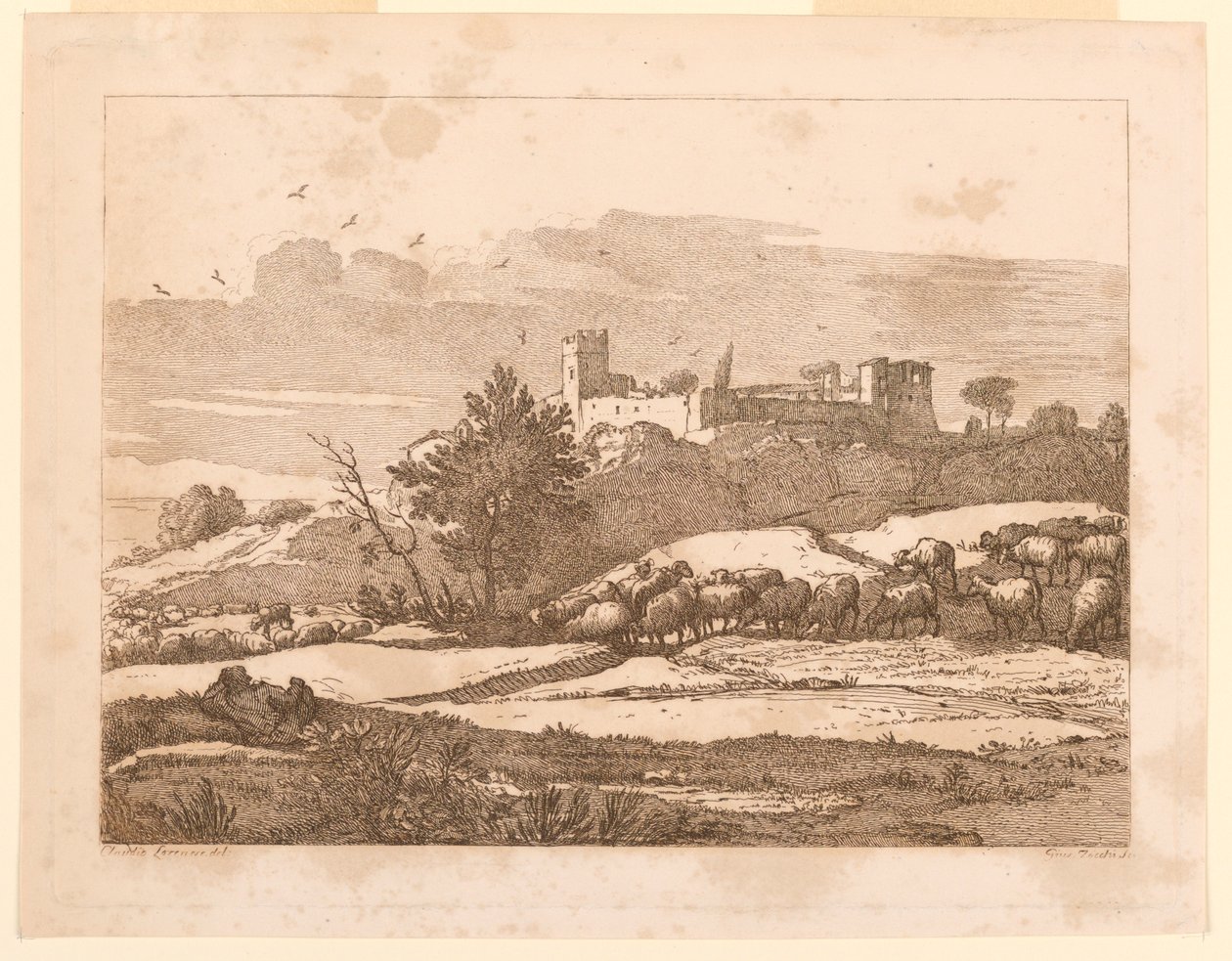 Paysage avec un château - after Claude Lorrain