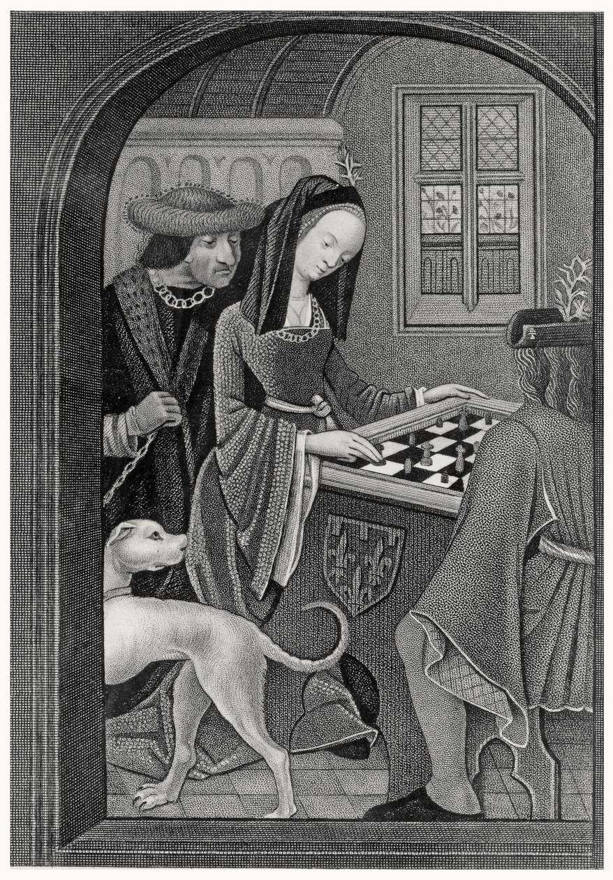 Jouer aux échecs, gravé par T. Fry - after English School