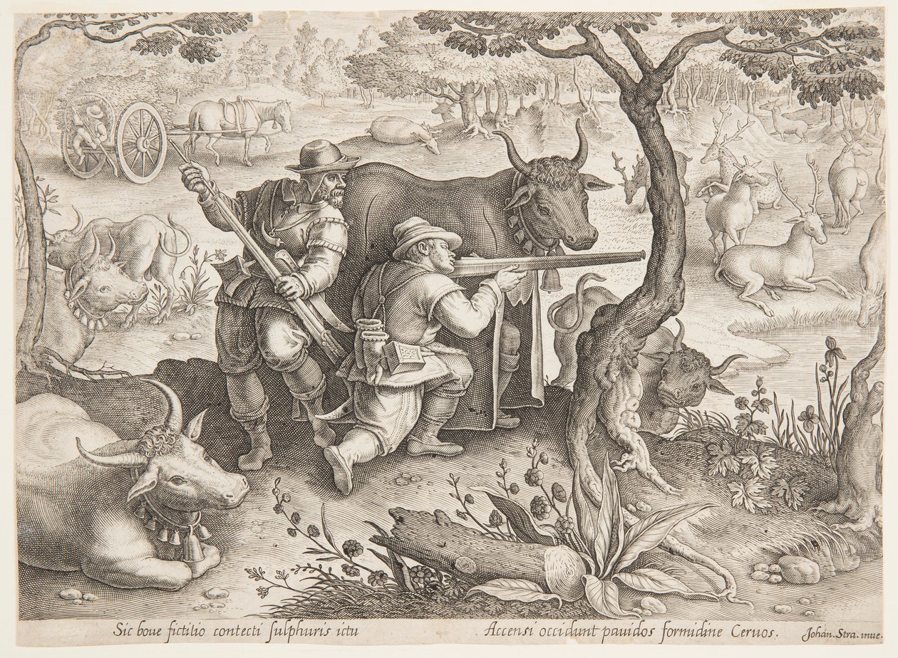 Chasse au cerf - after Jan van der Straet, called Stradanus