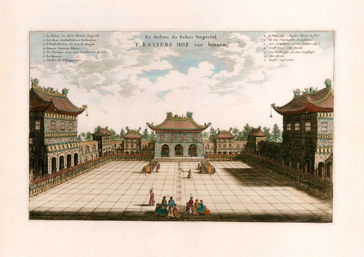 Palais impérial, Pékin, Chine - after Johannes Nieuhof