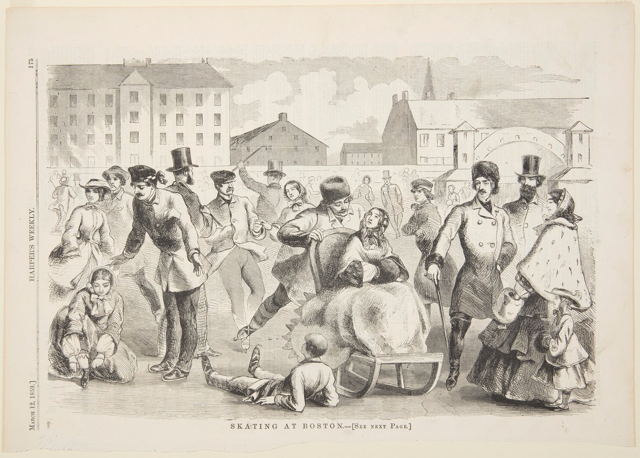 Patinage à Boston - after Winslow Homer