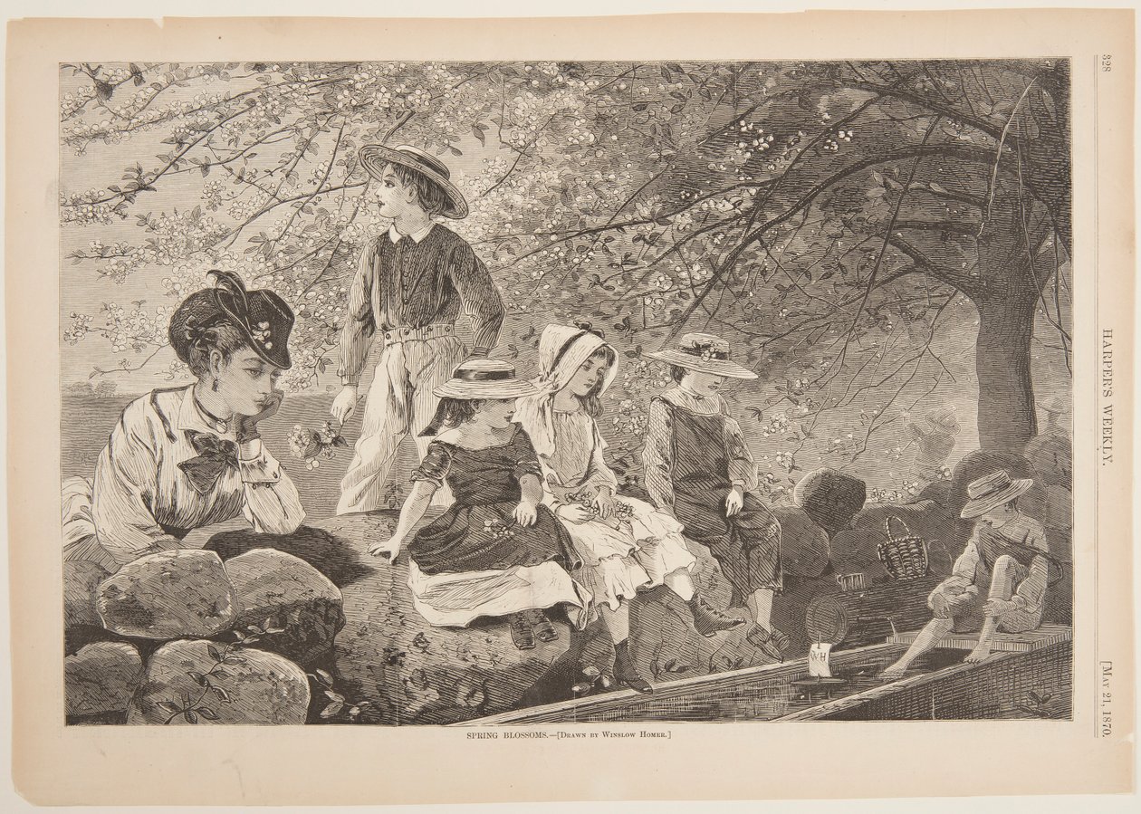 Fleurs de printemps - after Winslow Homer