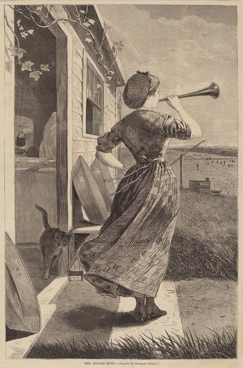 Le cor de dîner - after Winslow Homer