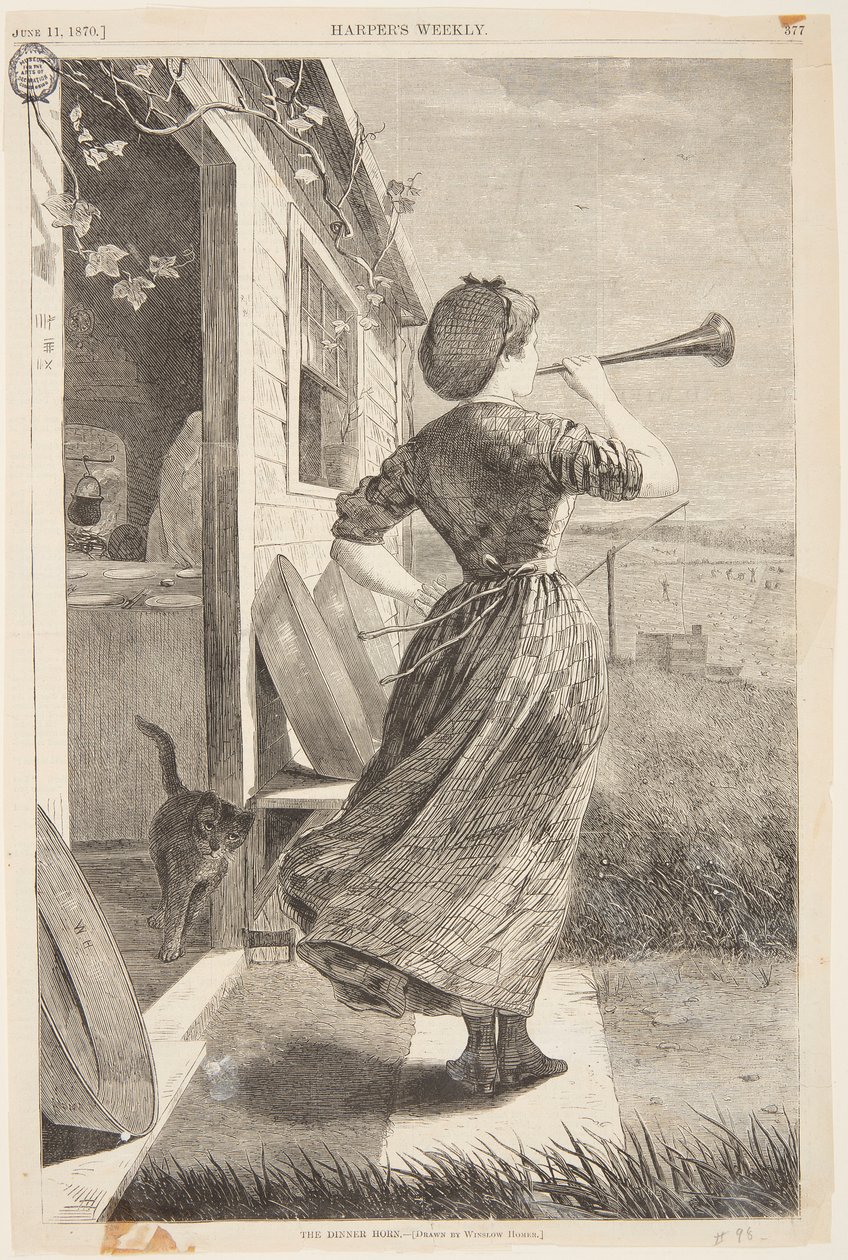 Le cor de dîner - after Winslow Homer