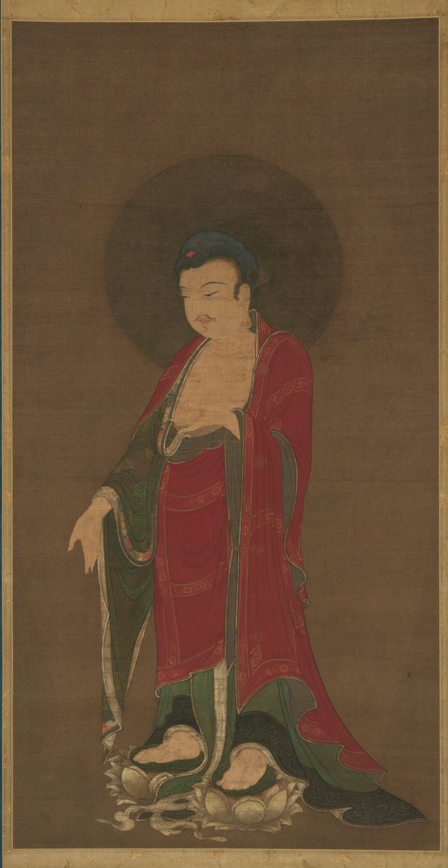 Le Bouddha Amitabha descendant de sa Terre Pure - anonymous 