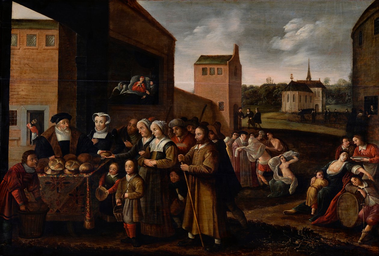 Dutch : Les sept œuvres de miséricorde - anonymous 