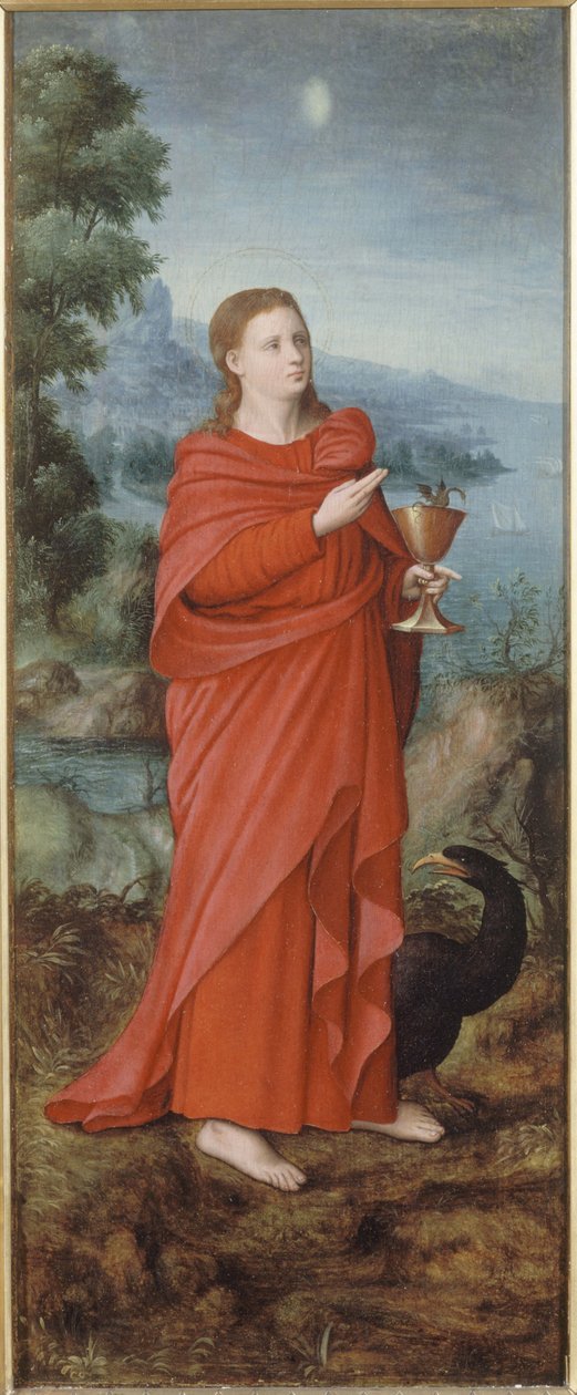 French: Saint Jean à Patmos - anonymous 