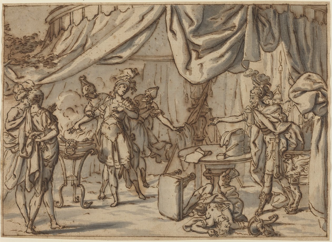 Mucius Scaevola - attributed to Bernardo Castello