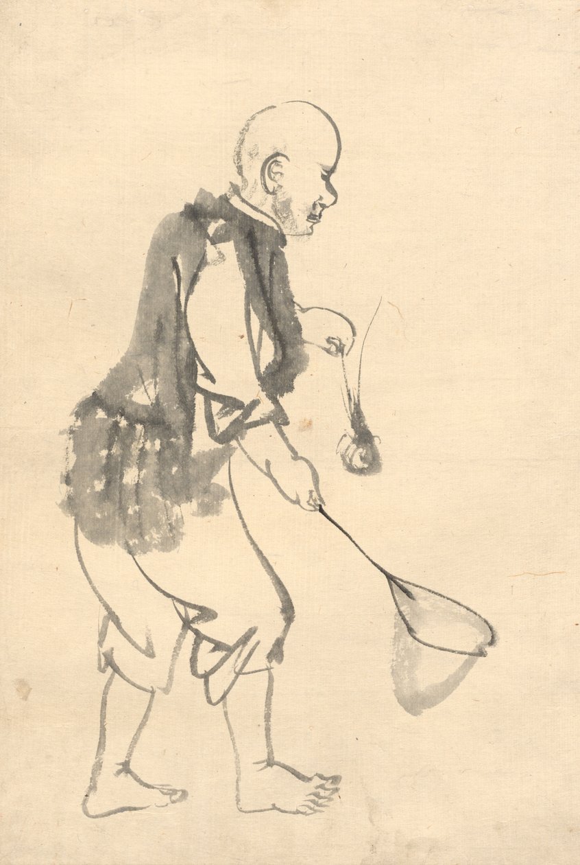 Le pêcheur de crevettes - attributed to Kono Bairei