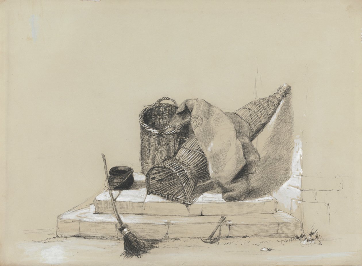 Nature morte avec balai - attributed to Peter DeWint