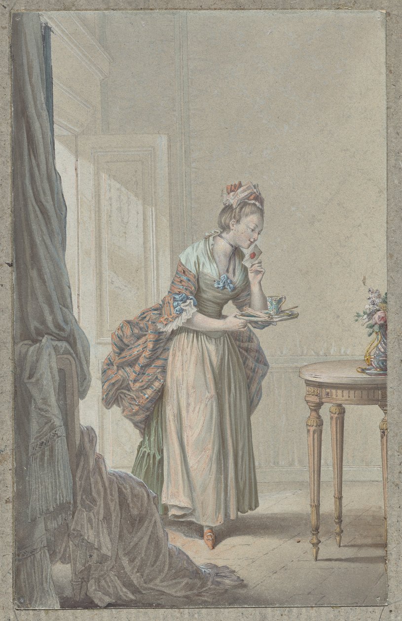 Femme avec une lettre - attributed to Sigmond Freudeberg
