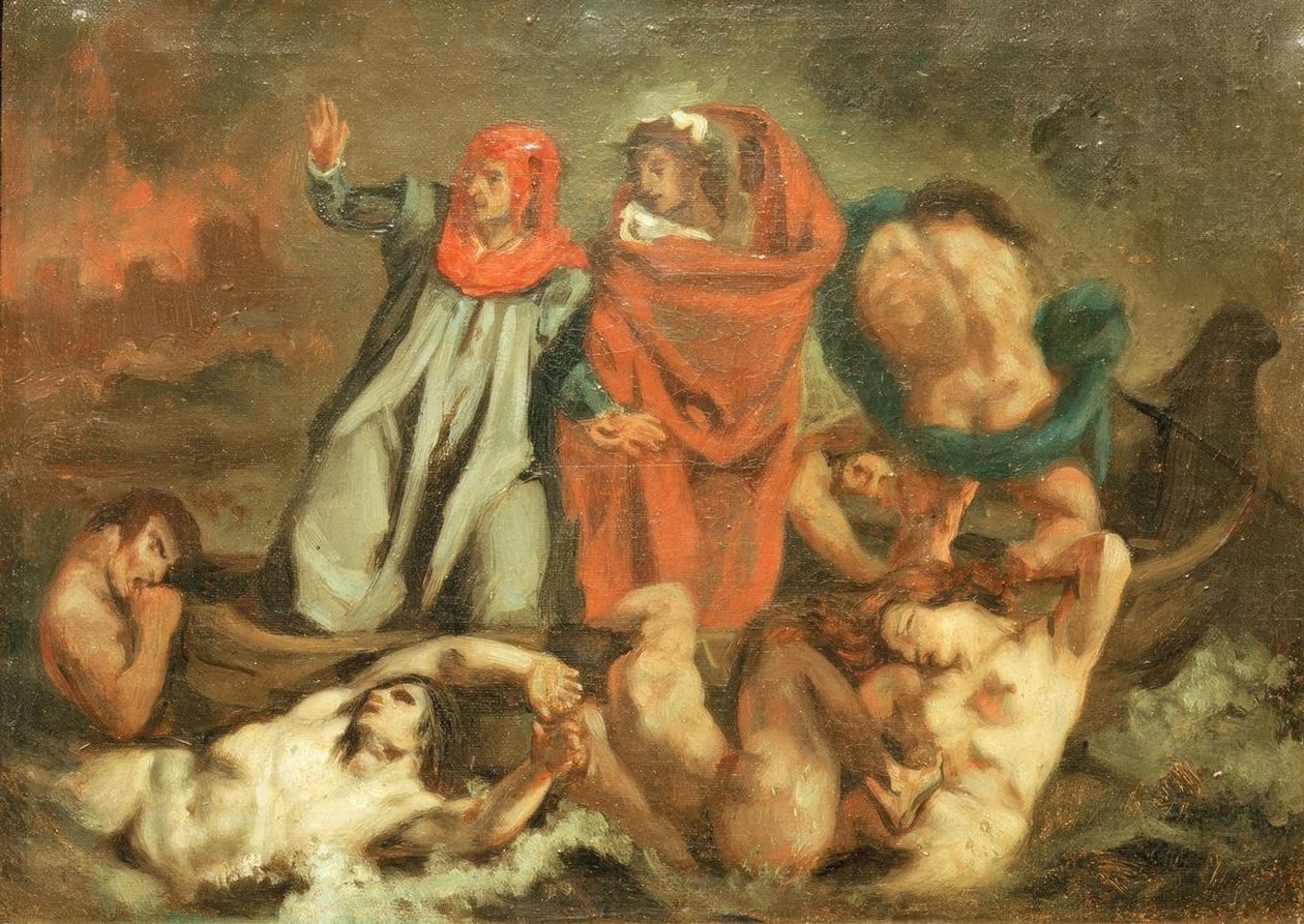 Dante et Virgile dans la barque - Édouard Manet
