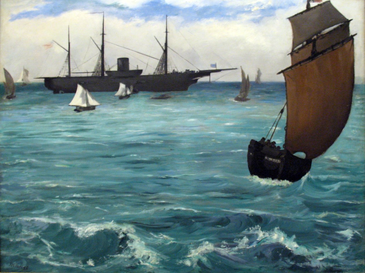 Le Kearsarge à Boulogne - Édouard Manet