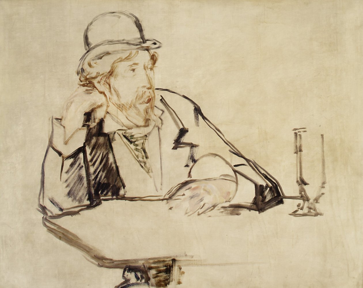 George Moore au café - Édouard Manet