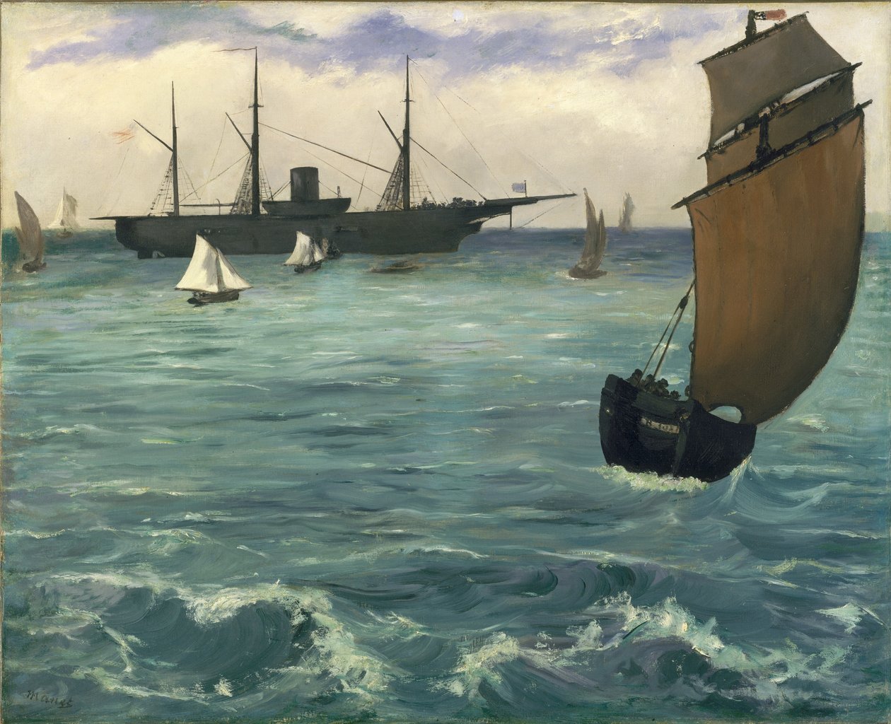 Le Kearsarge à Boulogne - Édouard Manet