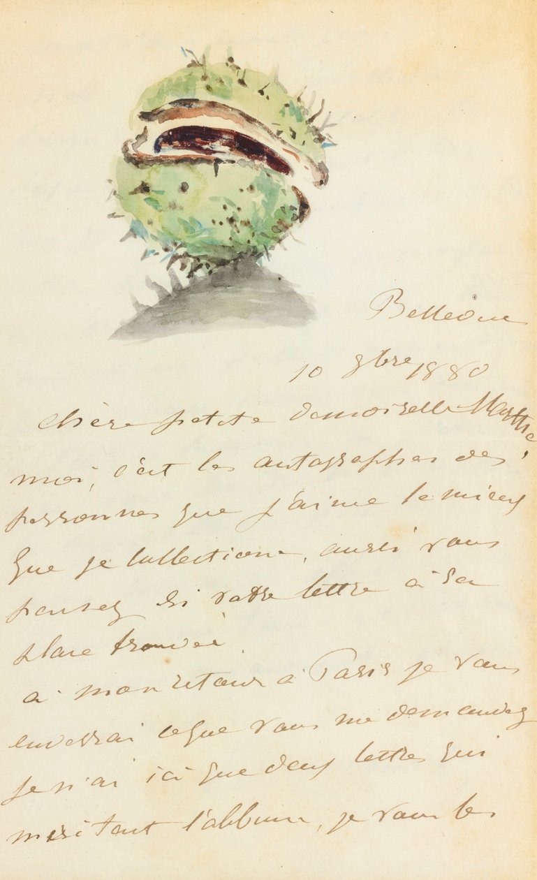 Lettre - Édouard Manet