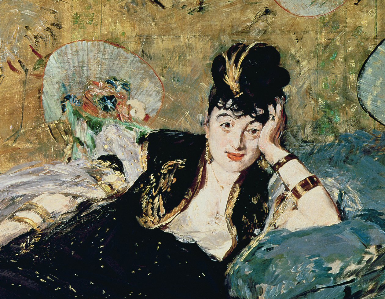 La Dame aux éventails, Portrait de Nina de Callias, c.1873-74 (détail) - Édouard Manet
