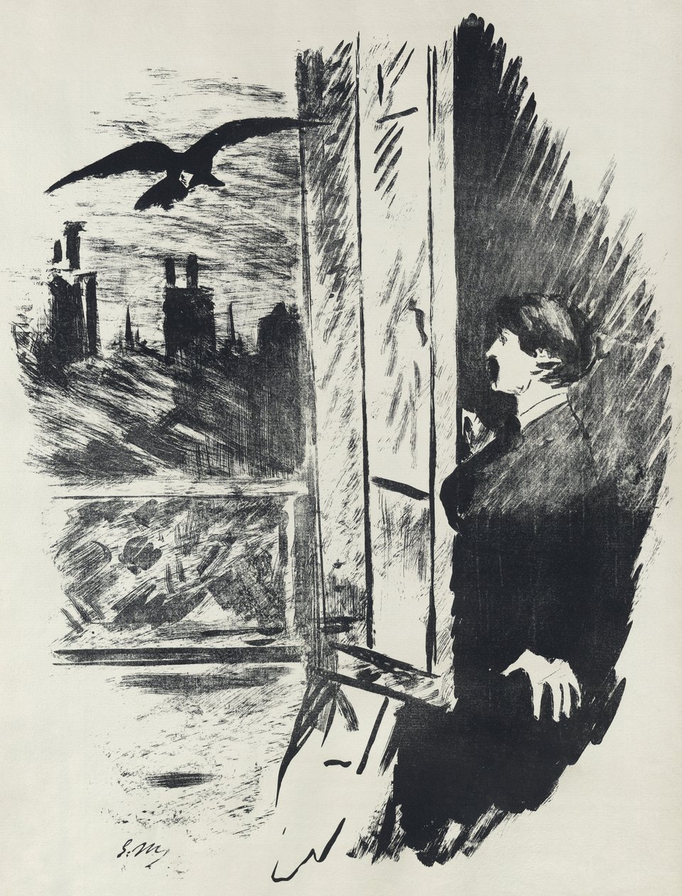 Le Corbeau - Édouard Manet