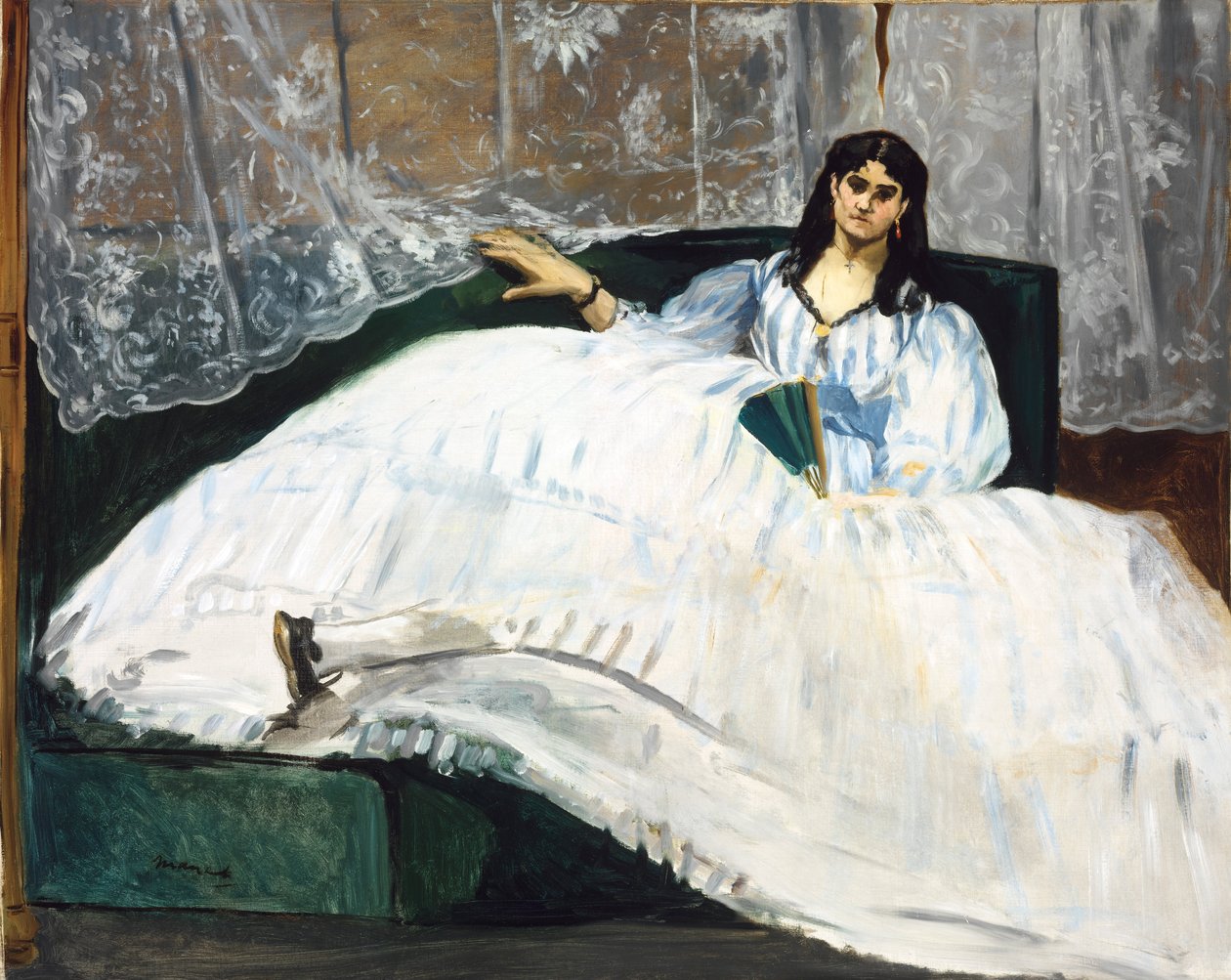 Femme avec un éventail - Édouard Manet