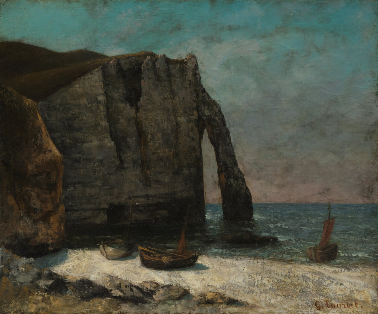 La falaise à Étretat - imitator of Gustave Courbet