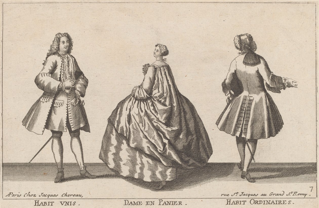 Habit Unis/Dame en Panier/Habit Ordinaires - published by Jacques Chéreau