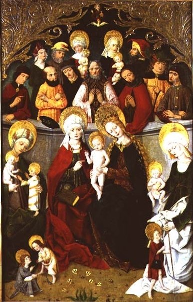 La Famille de la Vierge, 1497 - school of Master of the Rhine