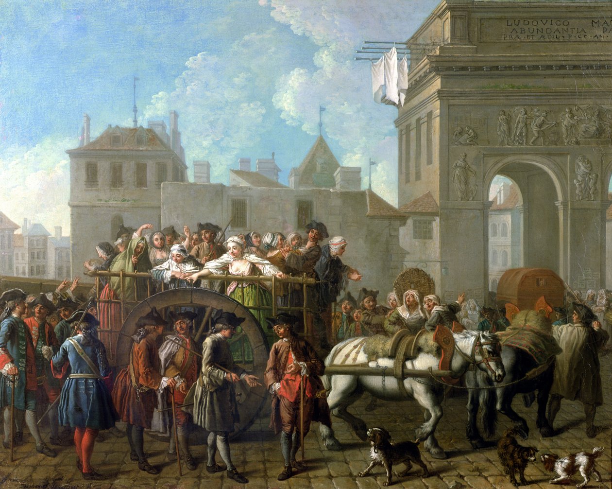 Transport de prostituées à la Salpêtrière, c.1760-70 - Étienne Jeaurat