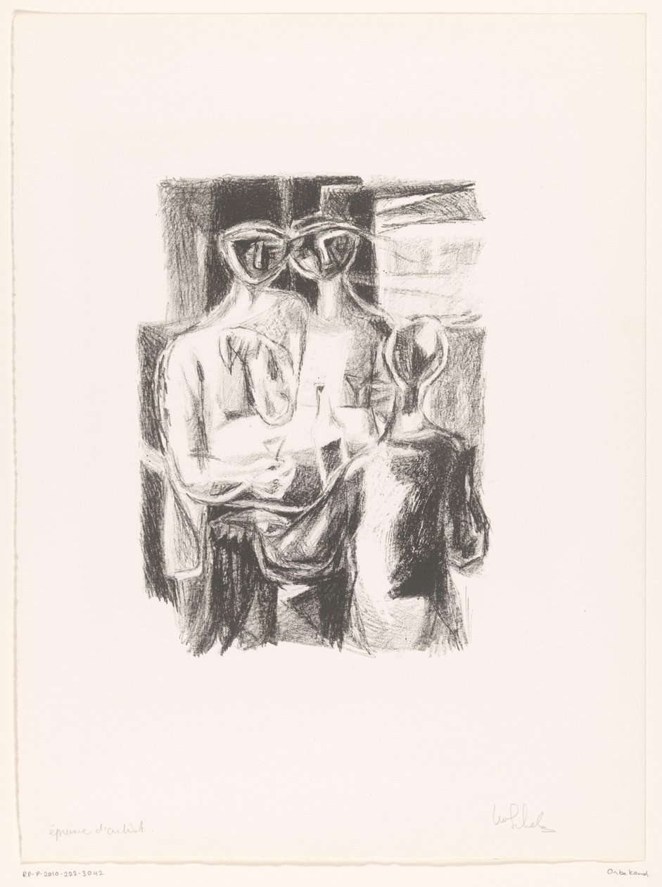 Couple à table - unknown (signed by artist)
