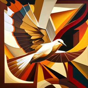 Peace Doves Peinture de style cubiste, impressions sur toile personnalisées en ligne Peace Doves Peinture de style cubiste, impressions sur toile personnalisées en ligne