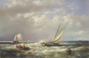 Bateaux de pêche au large de la côte