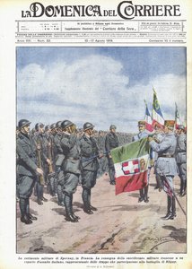 La cérémonie militaire à Épernay, en France