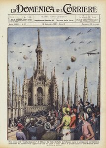 Une scène du bombardement de Milan