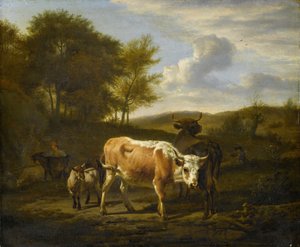 Paysage montagneux avec des vaches, 1663