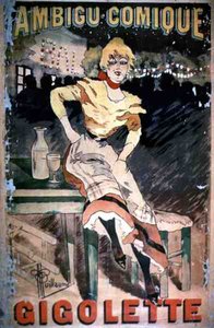 Affiche publicitaire pour Gigolette