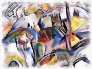 Paysage avec bâtiments