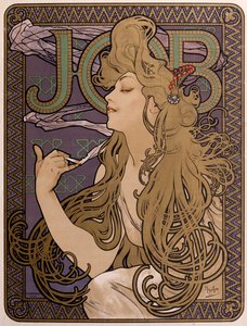 Affiche pour le papier de soie Job, 1897