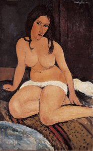 Nu assis, 1917