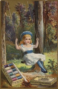 Fille sur une balançoire