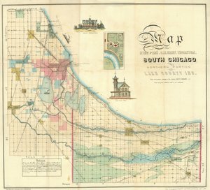 Carte de South Chicago, 1871