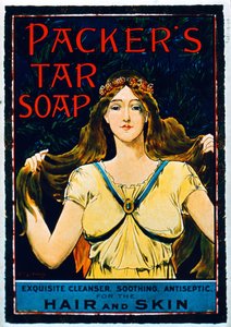 Affiche publicitaire pour Packers Tar Soap