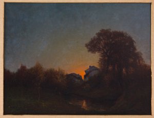 Paysage au coucher du soleil