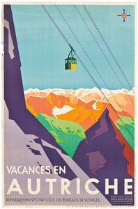 Affiche publicitaire pour les vacances en Autriche