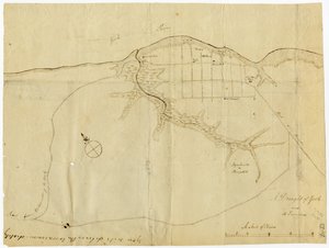 Carte de Yorktown, Virginie, octobre 1781