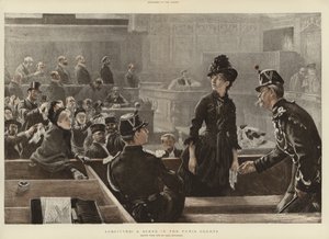 Une scène dans les tribunaux de Paris
