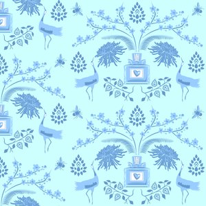 Parfum floral bleu